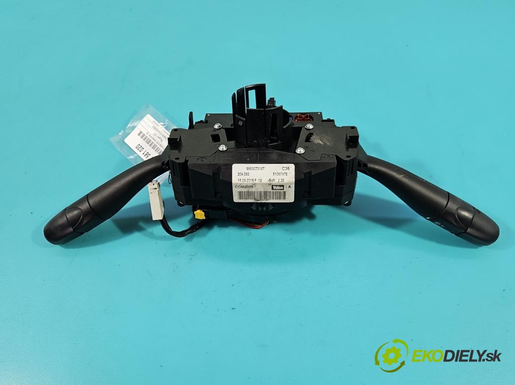 Peugeot 207 1.4 16V 88 HP manual 65 kW 1360 cm3 3- prepínač komplex: 96630731XT (Prepínacie páčky pod volantom)