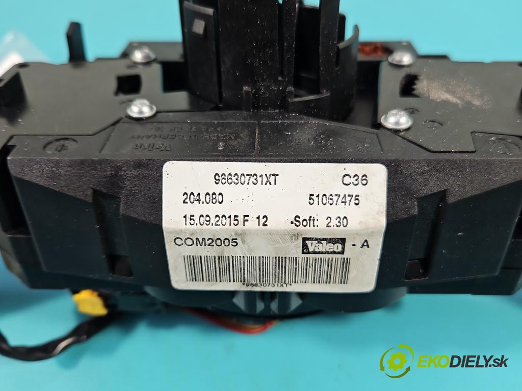 Peugeot 207 1.4 16V 88 HP manual 65 kW 1360 cm3 3- prepínač komplex: 96630731XT (Prepínacie páčky pod volantom)