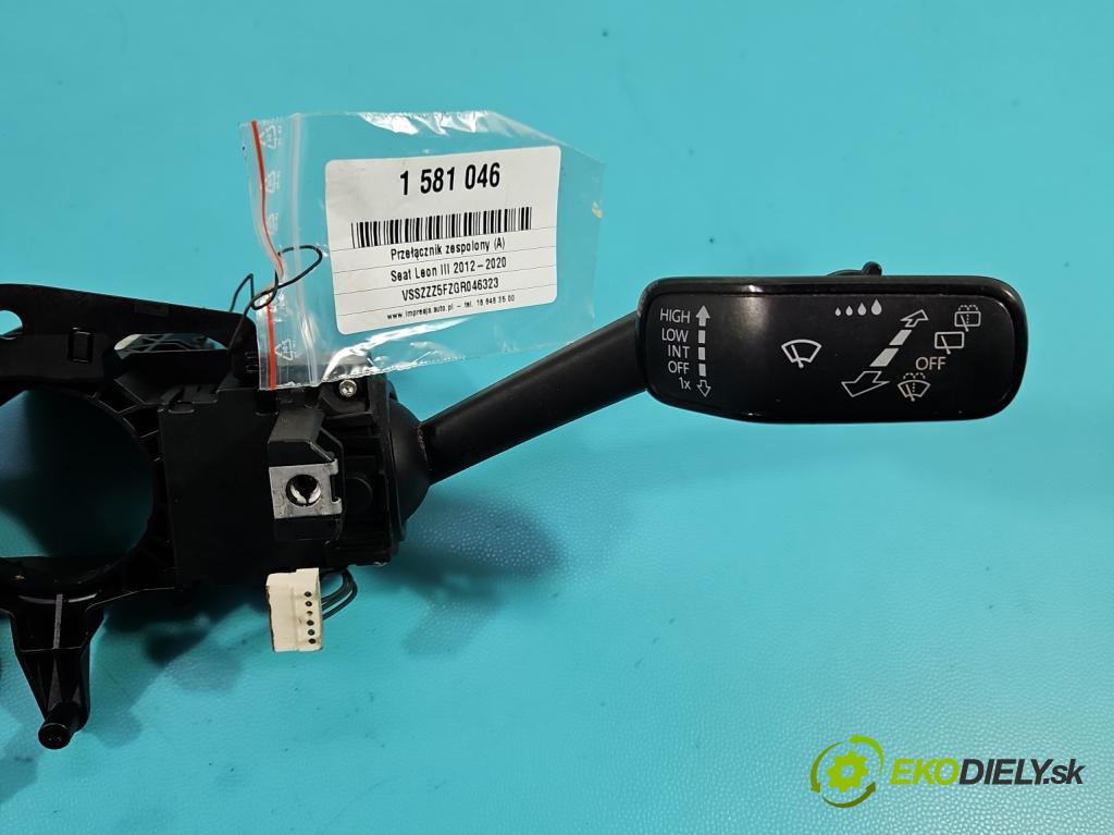 Seat Leon III 2012-2020 2.0 tdi 150 HP manual 110 kW 1968 cm3 5- prepínač komplex: 5Q0953507GD (Prepínacie páčky pod volantom)