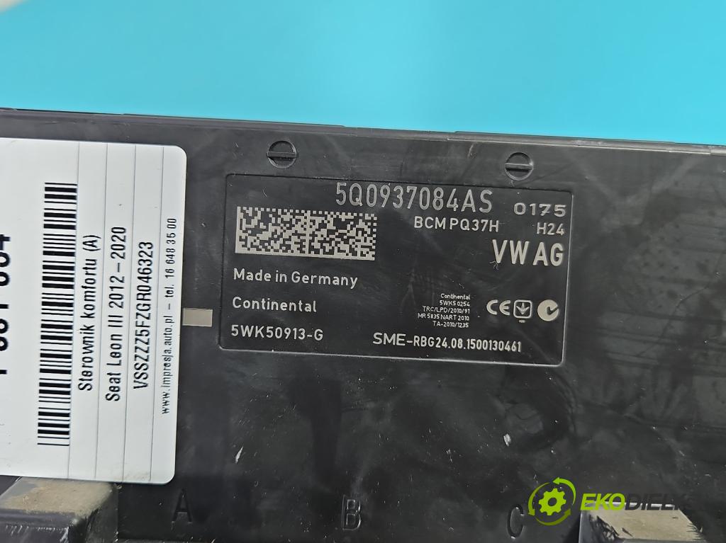 Seat Leon III 2012-2020 2.0 tdi 150 hp manual 110 kW 1968 cm3 5- řídící jednotka komfortu 5Q0937084AS