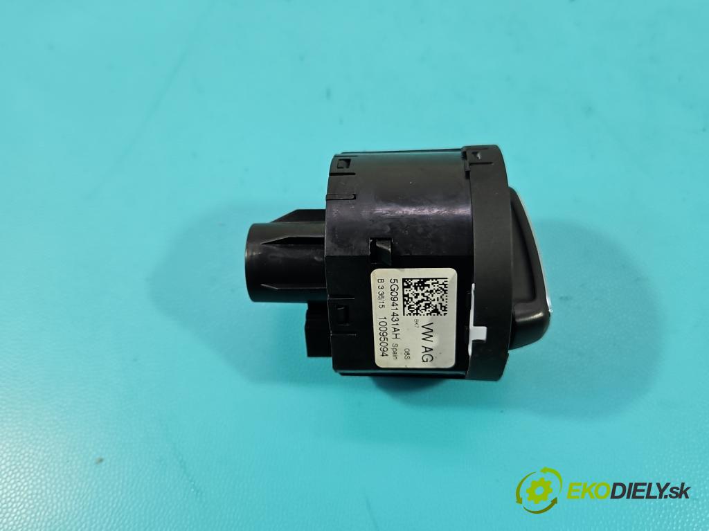 Seat Leon III 2012-2020 2.0 tdi 150 HP manual 110 kW 1968 cm3 5- prepínač světla: na doska: 5G0941431AH