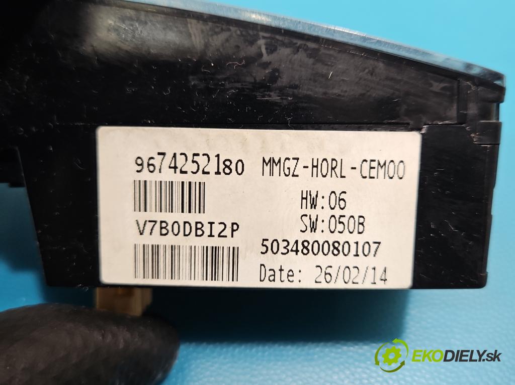 Citroen DS5 2011-2015 2.0 HDI 163 hp automatic 120 kW 1997 cm3 5- Hodinky 9674252180 (Přístrojová deska)