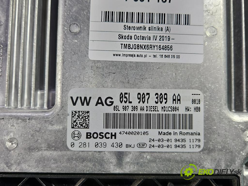 Skoda Octavia IV 2019- 2.0 tdi 116 HP manual 85 kW 1968 cm3 5- riadiaca jednotka motora 0281039430