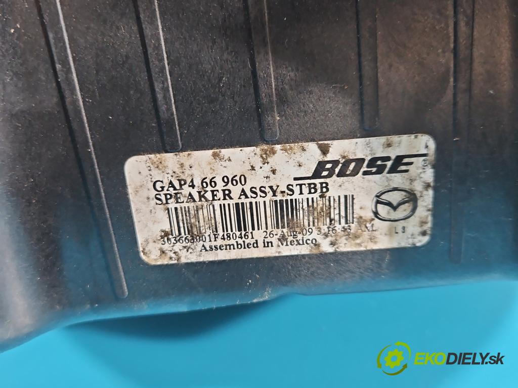 Mazda 6 II GH 2007-2012 2.0 citd 140 hp manual 103 kW 1998 cm3 5- Subwoofer: GAP466960 (Audio zařízení)