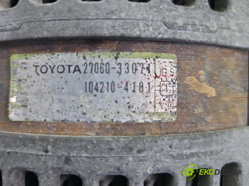 Toyota Corolla E12 2001-2009 1.4 D4D 90 HP manual 66 kW 1364 cm3 5- Alternator 27060-33071 (Alternátor)