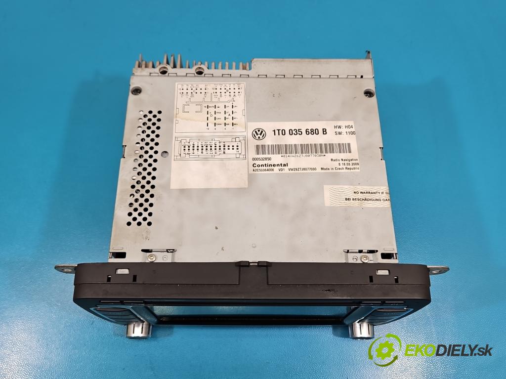 Vw Passat B6 2005-2010 2.0 tdi 136 HP manual 100 kW 1968 cm3 5- Radio originál 1T0035680B