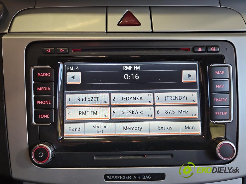 Vw Passat B6 2005-2010 2.0 tdi 136hp manual 100 kW 1968 cm3 5- Radio továrna: 1T0035680B