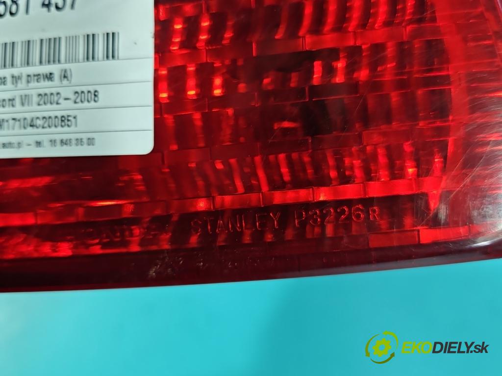 Honda Accord VII 2002-2008 2.0 16V 155 HP manual 114 kW 1998 cm3 5- svetlo / reflektor zadné pravé  (Kľučka dverí ostatné)