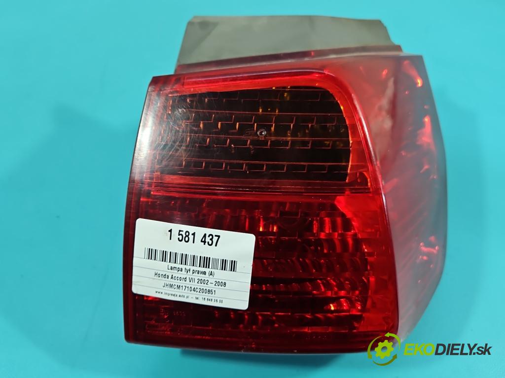 Honda Accord VII 2002-2008 2.0 16V 155 HP manual 114 kW 1998 cm3 5- svetlo / reflektor zadné pravé  (Kľučka dverí ostatné)
