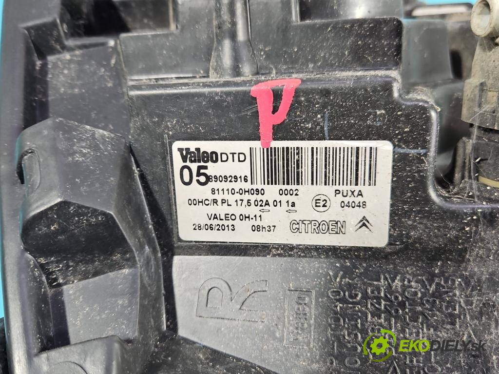 Citroen C1 I 2005-2014 1.0 12V 68 HP manual 50 kW 998 cm3 5- Reflektor: pravý 81110-0H090 (Svetlo predné pravé)