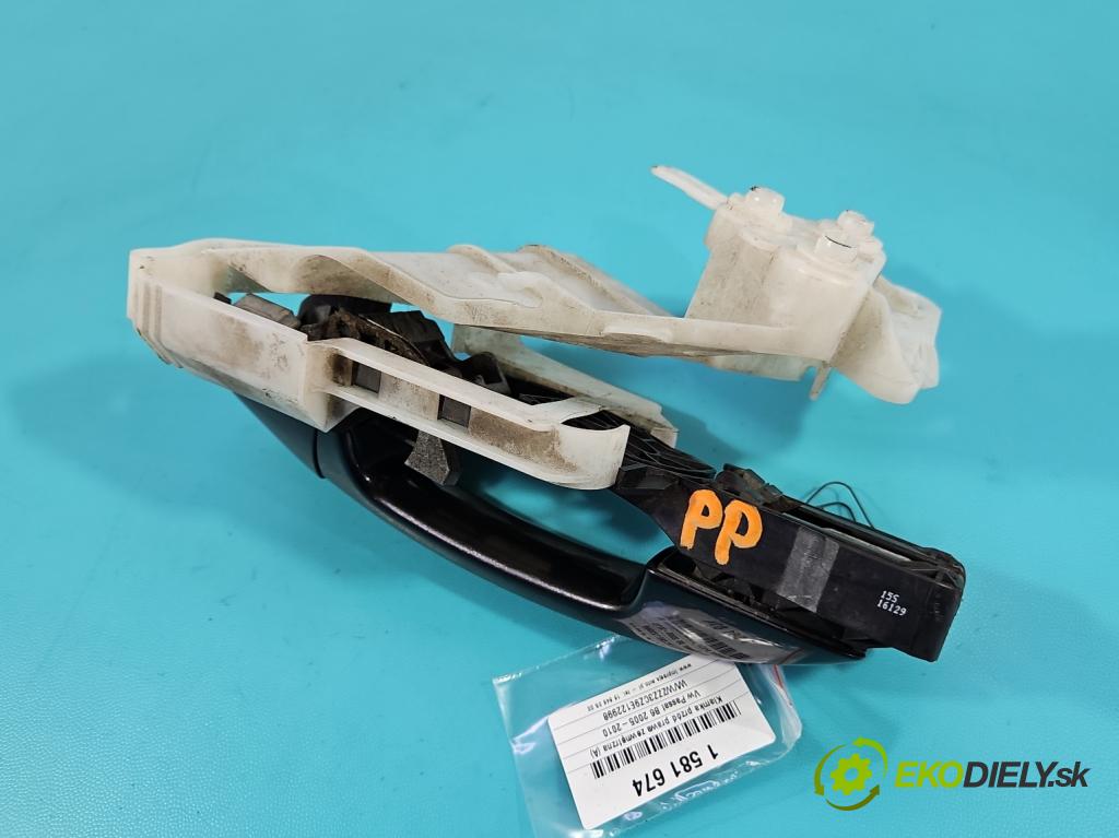 Vw Passat B6 2005-2010 2.0 tdi 136 HP manual 100 kW 1968 cm3 5- rukoväť predné pravé mimo: 3C0837886J (Kľučka dverí ostatné)