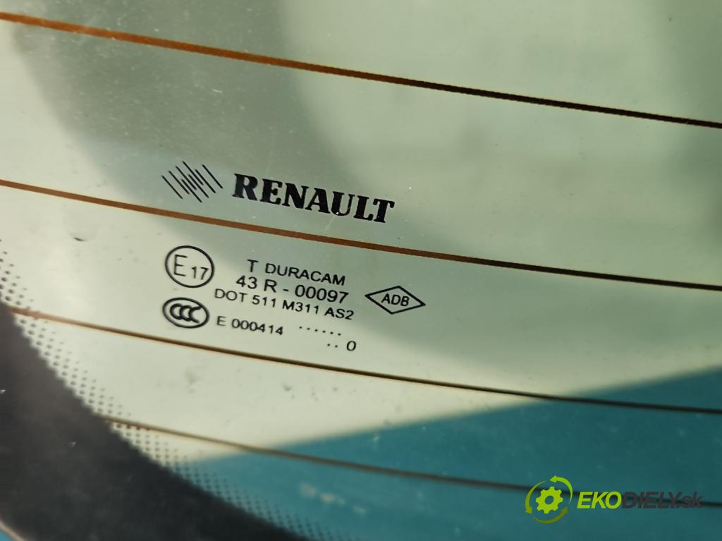 Renault Fluence 1.6 16V 110 hp manual 81 kW 1598 cm3 4- sklo zadní  (Zadní sklo)