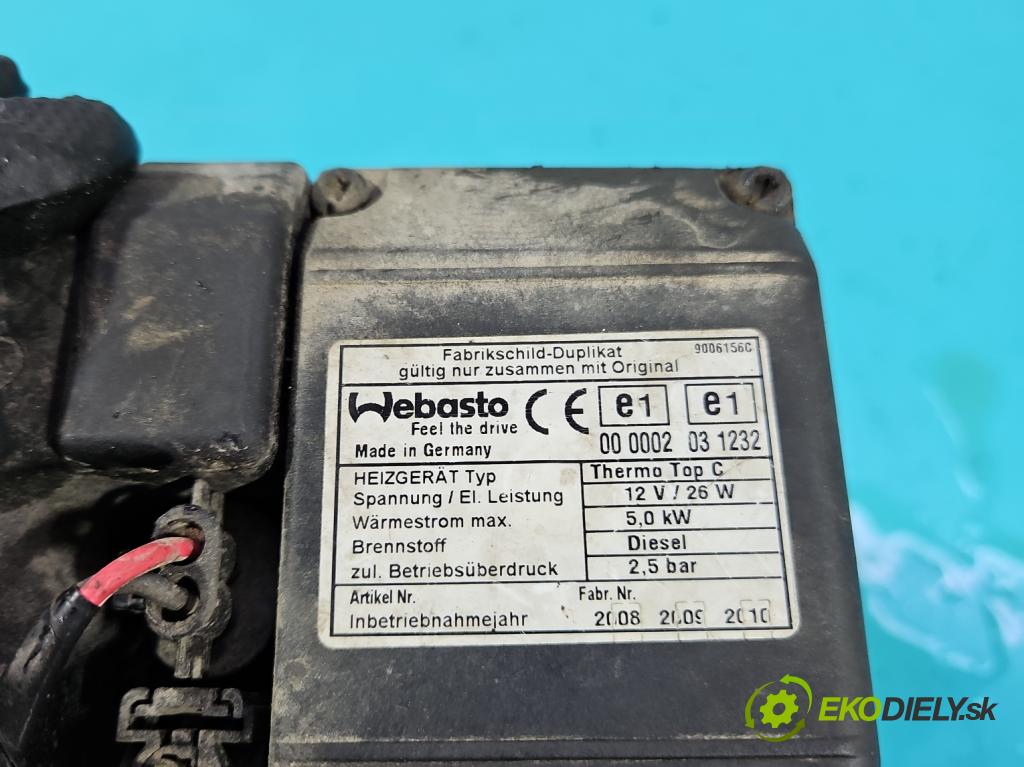 Mazda 6 II GH 2007-2012 2.0 citd 140 HP manual 103 kW 1998 cm3 5- Webasto 9015389E (Webasto (nezávislé kúrenie))