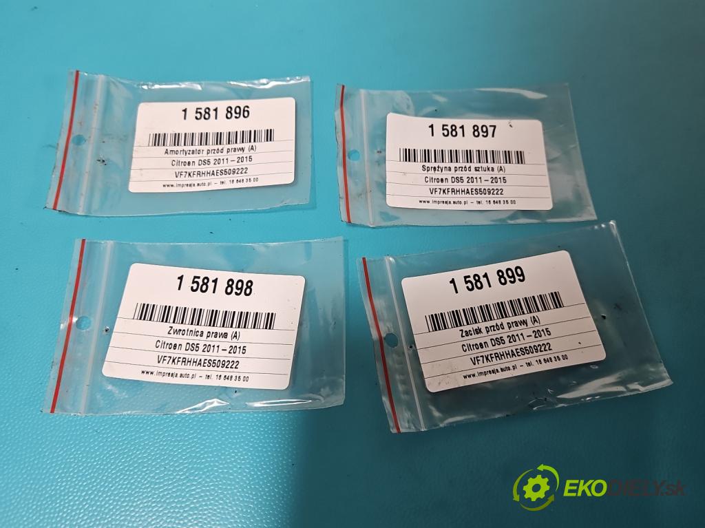 Citroen DS5 2011-2015 2.0 HDI 163 HP automatic 120 kW 1997 cm3 5- tlmič predné pravý 9807718880 (Kľučka dverí ostatné)