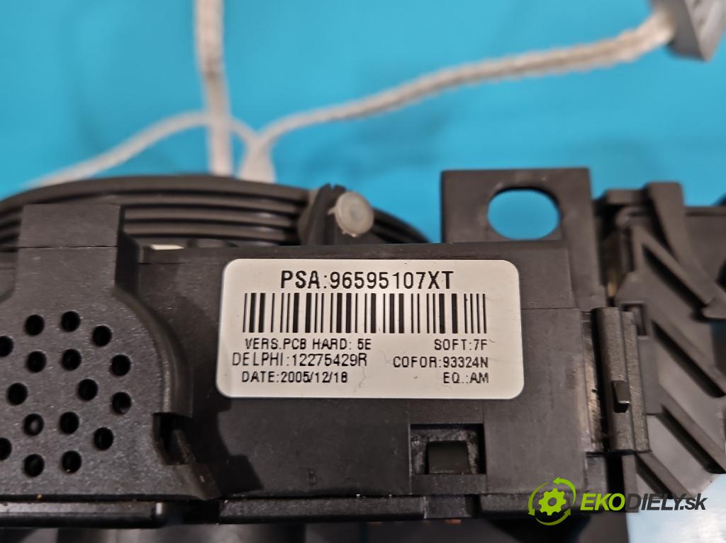 Citroen Berlingo I 1996-2008 2.0 HDI 90 HP manual 66 kW 1997 cm3 5- prepínač komplex: 96595107XT (Prepínacie páčky pod volantom)