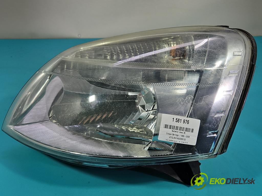 Citroen Berlingo I 1996-2008 2.0 HDI 90 HP manual 66 kW 1997 cm3 5- Reflektor: ľavý  (Kľučka dverí ostatné)