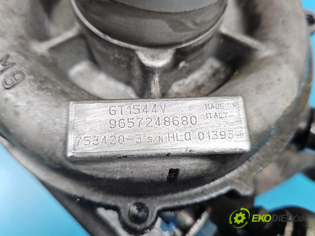 Peugeot 307 1.6 hdi 109 HP manual 80 kW 1560 cm3 5- turbodúchadlo, turbo 753420-3 (Turbodúchadlo (kompletné))