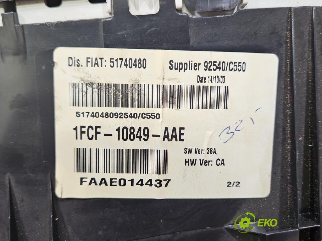 Fiat Stilo 1.8 16v 133 HP manual 98 kW 1747 cm3 5- prístrojovka/ budíky 51740480 (Prístrojová doska)
