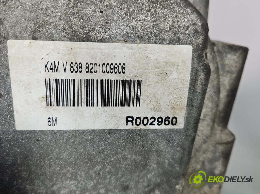Renault Fluence 1.6 16V 110 HP manual 81 kW 1598 cm3 4- motor benzín: K4M
