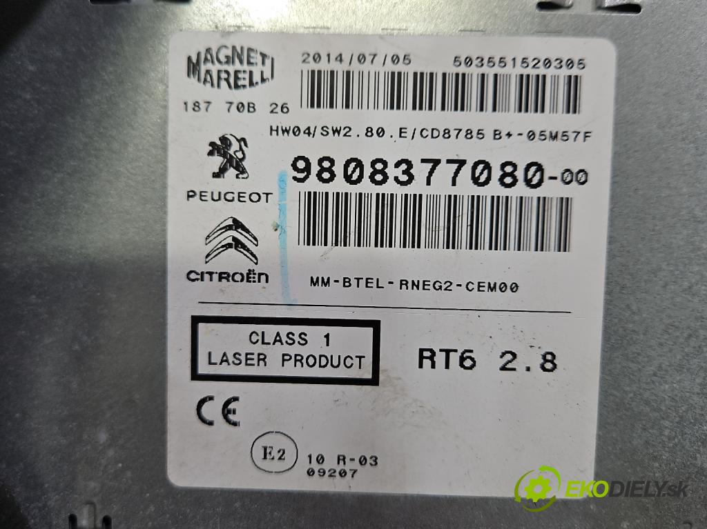 Citroen DS5 2011-2015 2.0 HDI 163 HP automatic 120 kW 1997 cm3 5- Radio originál 9808377080