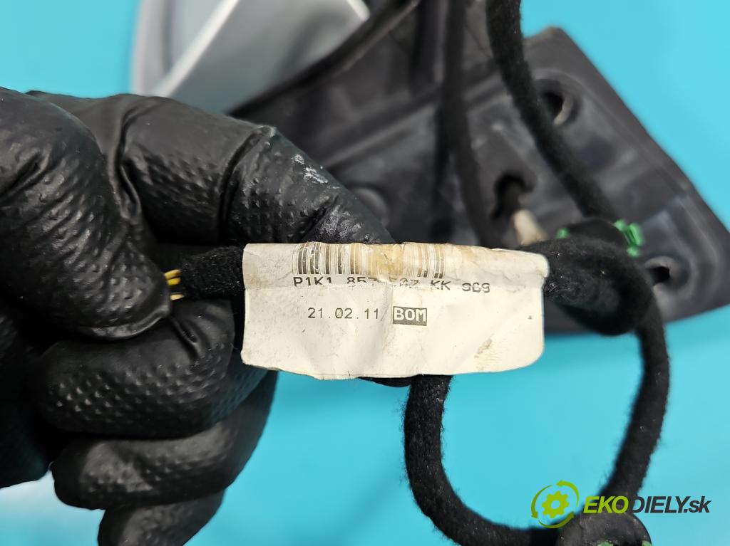 Vw Golf VI 2008-2013 1.6 tdi CAY 105 HP manual 77 kW 1598 cm3 5- zrkadlo pravé 1K1857502KK (Kľučka dverí ostatné)