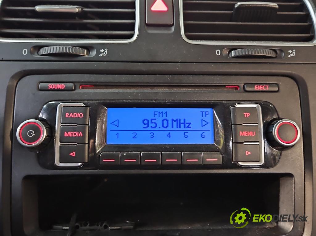 Vw Golf VI 2008-2013 1.6 tdi CAY 105 hp manual 77 kW 1598 cm3 5- Radio továrna: 5K0035156