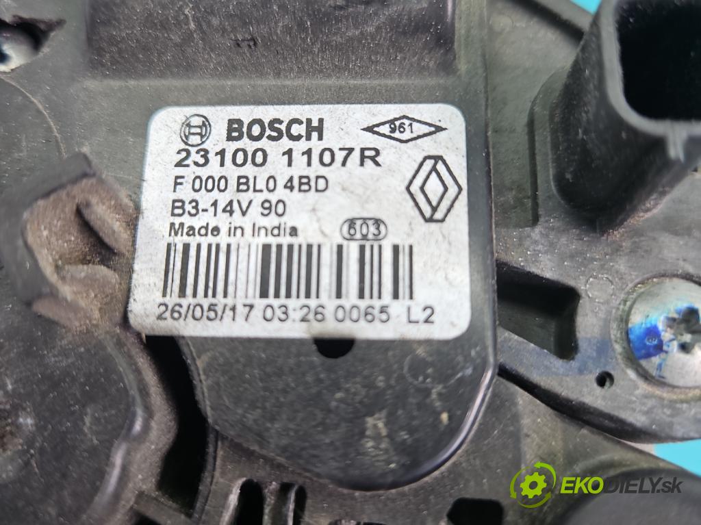 Renault Clio IV 2012-2020 1.2 16V 73 HP manual 54 kW 1149 cm3 5- Alternator 231001107R (Alternátor)