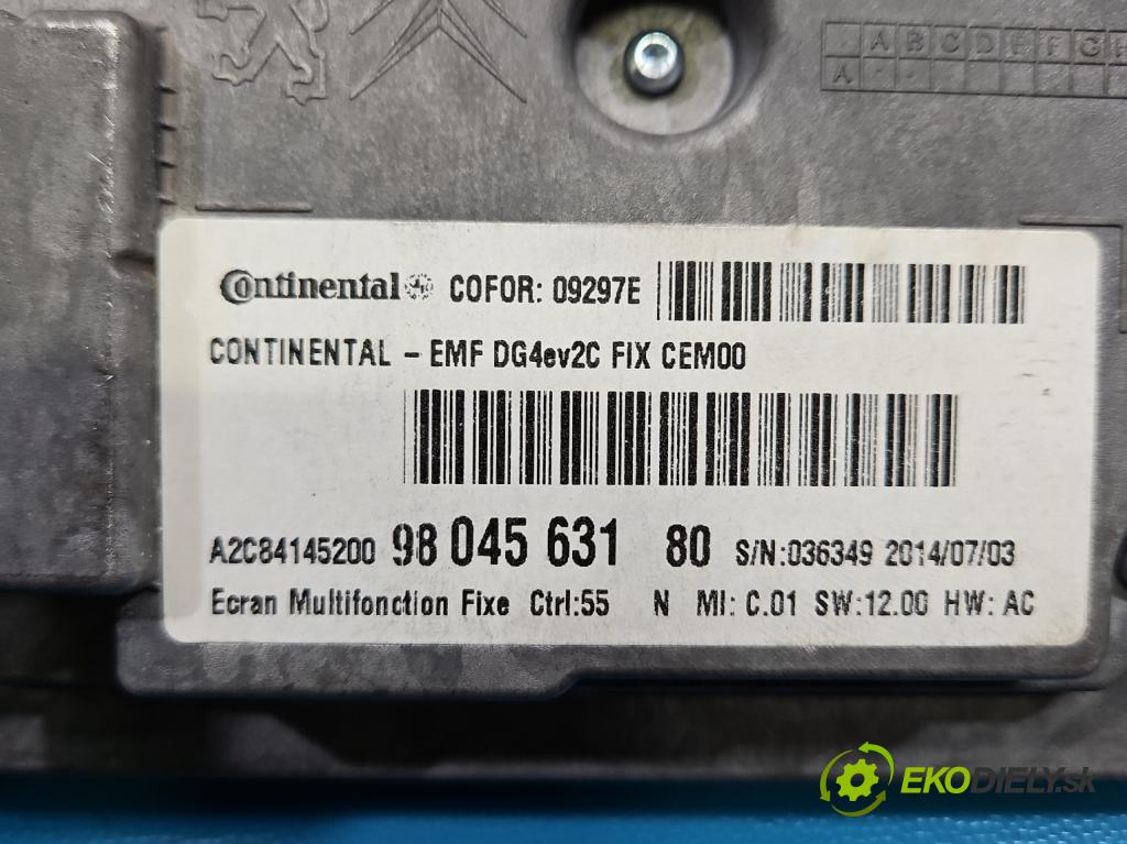 Citroen DS5 2011-2015 2.0 HDI 163 HP automatic 120 kW 1997 cm3 5- Zobrazit: 9804563180 (Prístrojová doska)