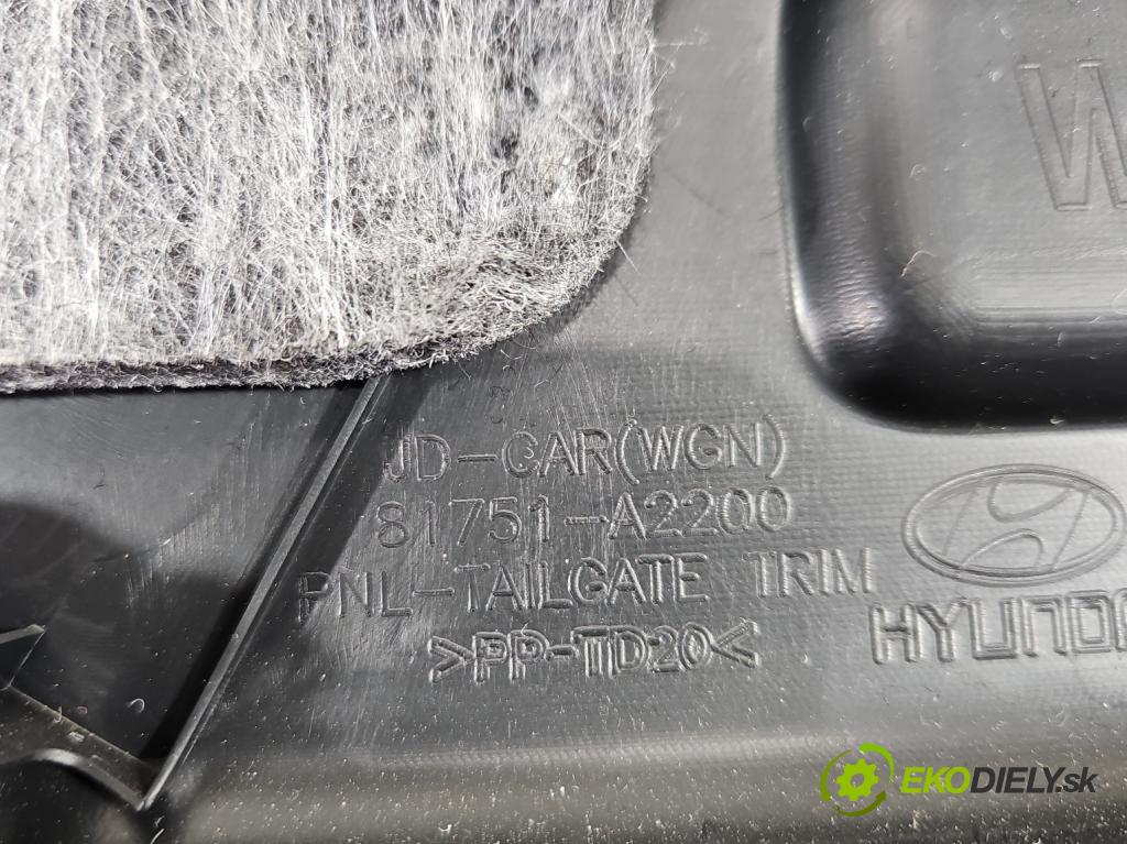 Kia Ceed II 2012-2018 1.6 crdi 128 HP manual 94 kW 1582 cm3 5- Čalounictví: kufrové dvere