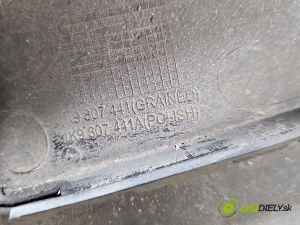 Vw Golf VI 2008-2013 1.6 tdi CAY 105 HP manual 77 kW 1598 cm3 5- nárazník zadné 1K9807441A (Kľučka dverí ostatné)