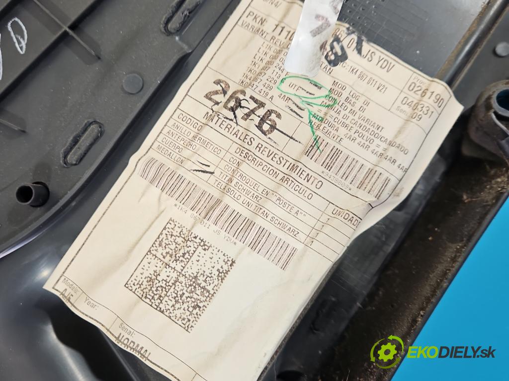 Vw Golf VI 2008-2013 1.6 tdi CAY 105 HP manual 77 kW 1598 cm3 5- Čalounictví: dvere predné ľavé