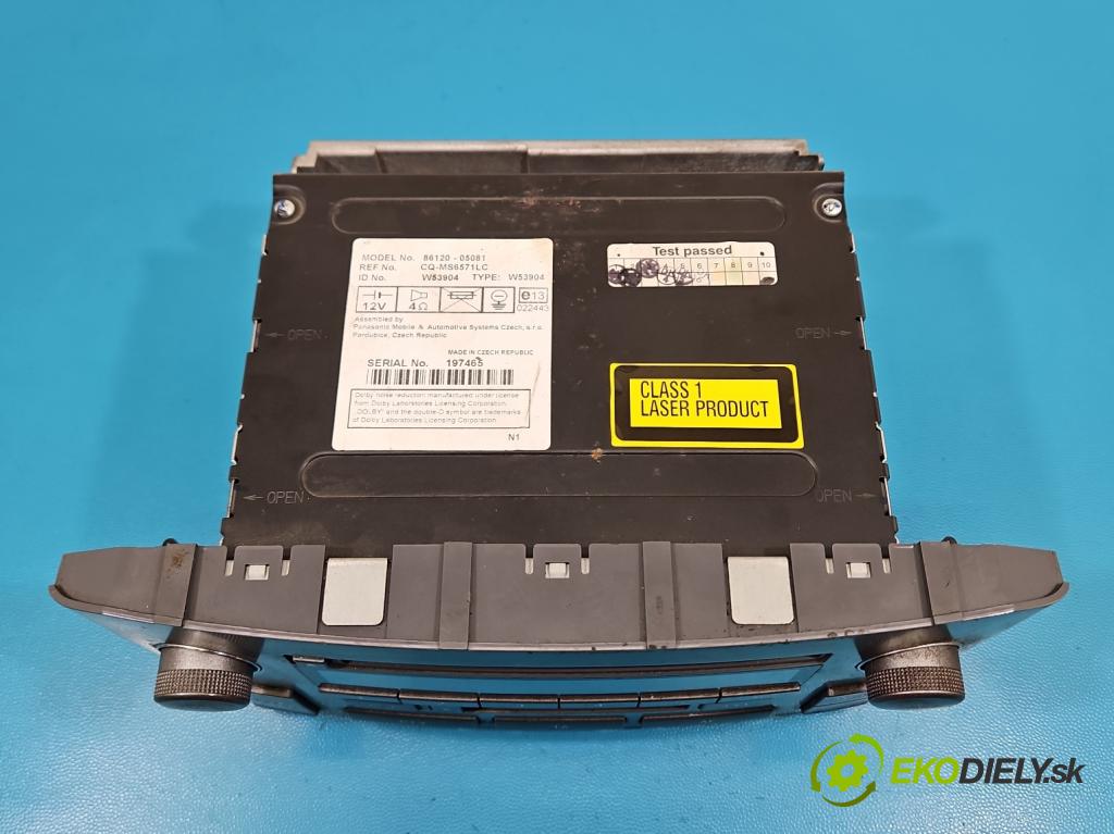 Toyota Avensis II T25 2003-2008 2.2 D-CAT 177 HP manual 130 kW 2231 cm3 5- Radio originál 86120-05081