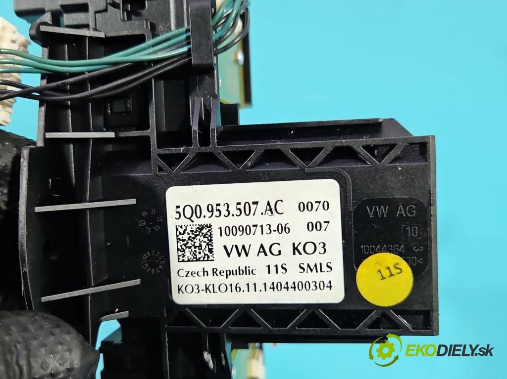 Skoda Octavia III 2013- 1.4 tsi 140 HP manual 103 kW 1395 cm3 5- prepínač komplex: 5Q0953507AC (Prepínacie páčky pod volantom)