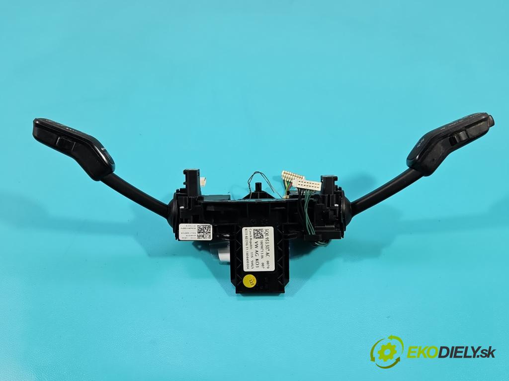 Skoda Octavia III 2013- 1.4 tsi 140 HP manual 103 kW 1395 cm3 5- prepínač komplex: 5Q0953507AC (Prepínacie páčky pod volantom)