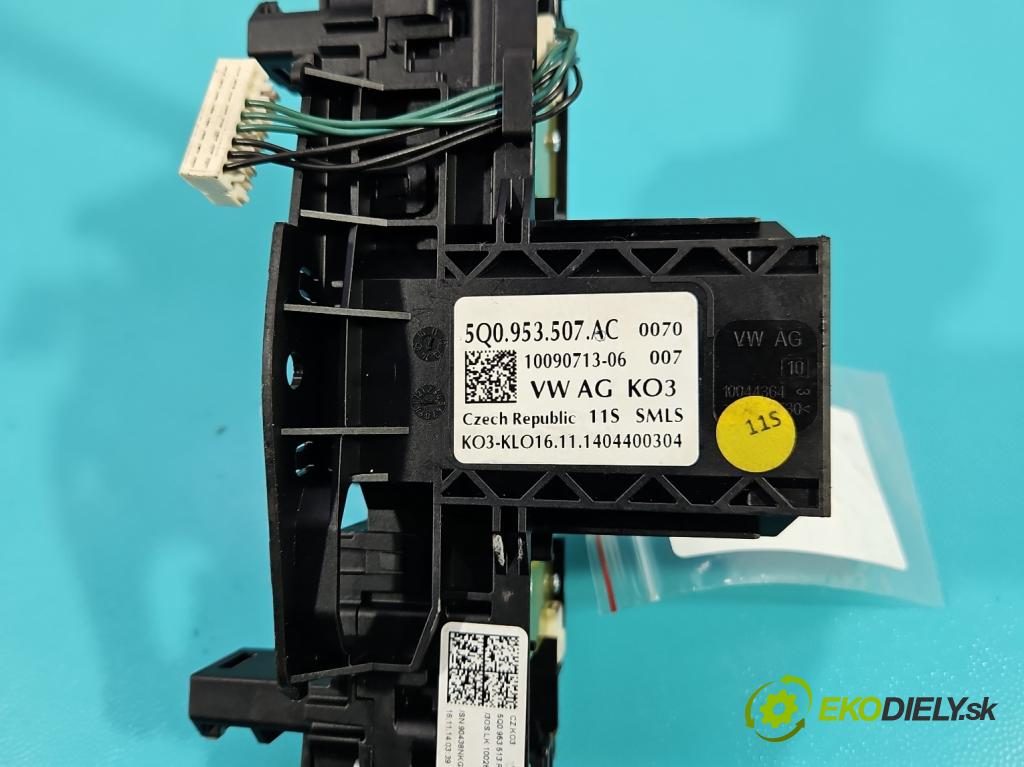 Skoda Octavia III 2013- 1.4 tsi 140 HP manual 103 kW 1395 cm3 5- prepínač komplex: 5Q0953507AC (Prepínacie páčky pod volantom)
