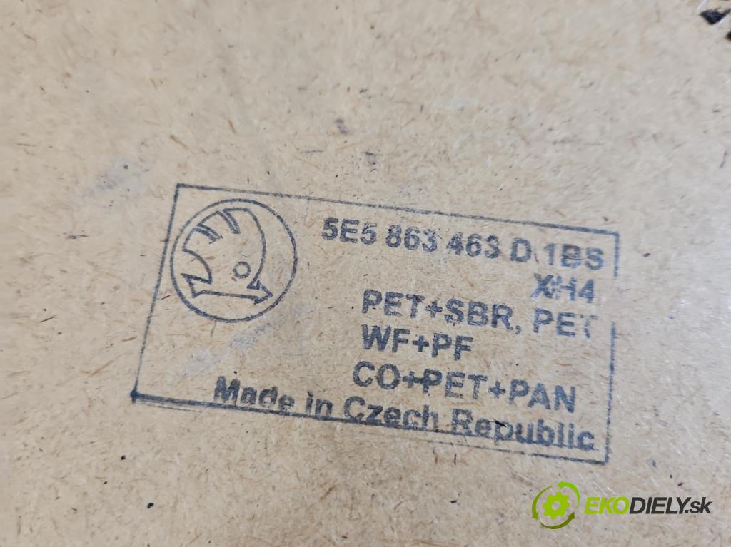 Skoda Octavia III 2013- 1.4 tsi 140 HP manual 103 kW 1395 cm3 5- koberec do auta kufra: 5E5863463D