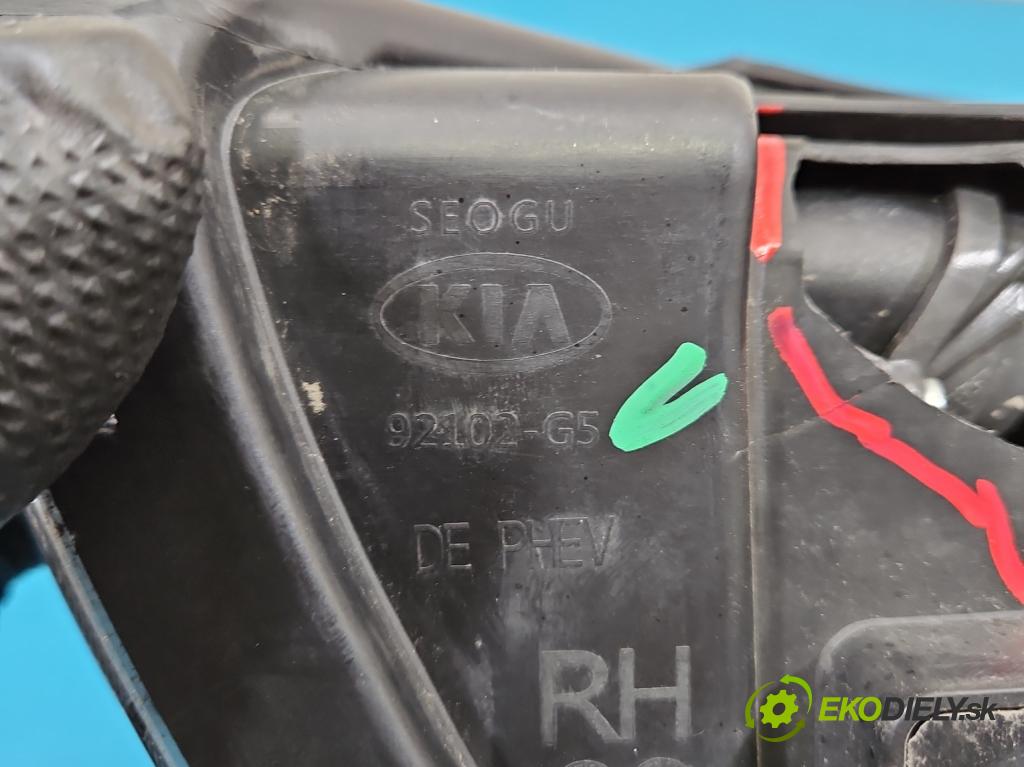 Kia Niro I 2016-2022 1.6 GDI 105 HP automatic 77 kW 1580 cm3 5- Reflektor: pravý 92102-G5 (Svetlo predné pravé)