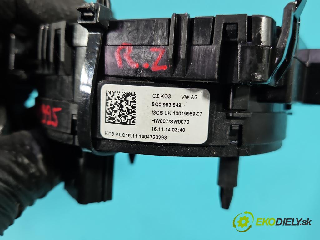 Skoda Octavia III 2013- 1.4 tsi 140 HP manual 103 kW 1395 cm3 5- Páska: airbag 5Q0953549 (Airbag)