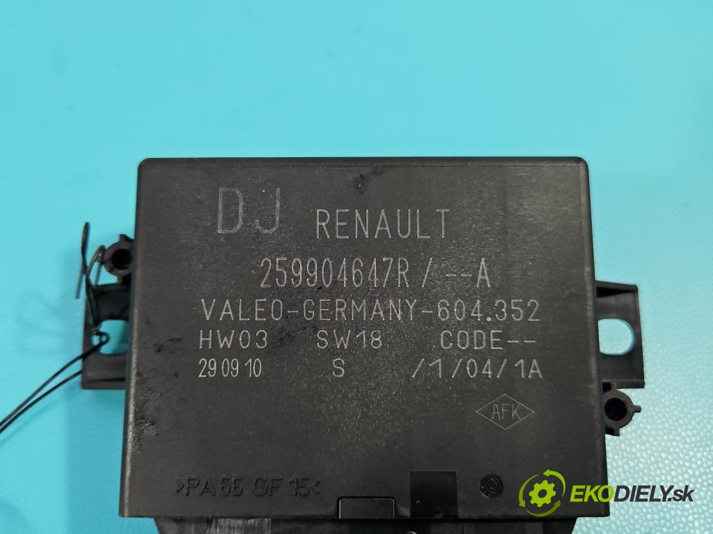 Renault Scenic III 2009-2016 1.5 dci 106 HP manual 78 kW 1461 cm3 5- riadiaca jednotka parkovaní: 259904647R