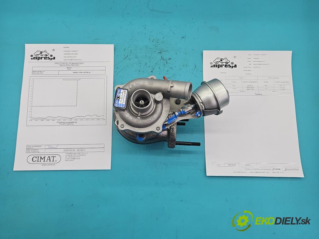 Opel Astra III 2004-2014 1.3 cdti 90 hp manual 66 kW 1248 cm3 5- Turbodmychadlo repasováno BV35-54359710015