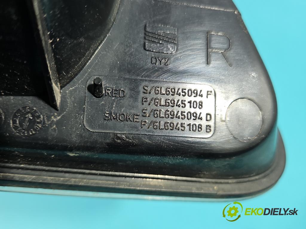 Seat Ibiza III 6L 2002-2008 1.4 16V 75 HP manual 55 kW 1390 cm3 5- svetlo / reflektor zadné pravé 6L6945094F (Kľučka dverí ostatné)