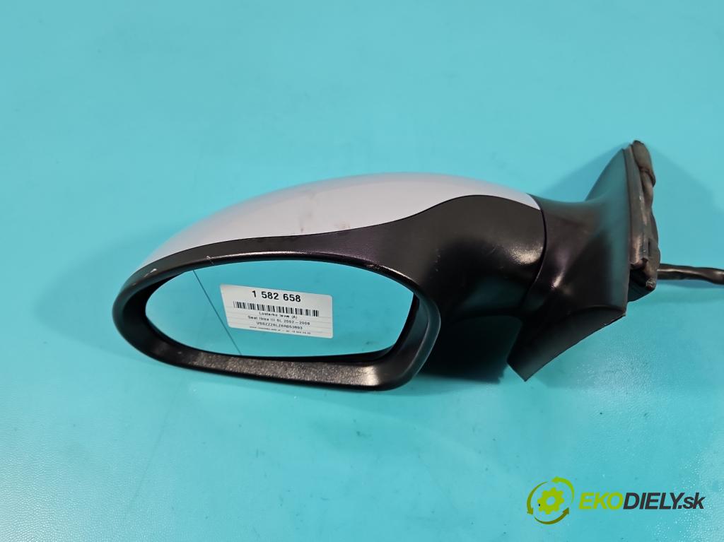 Seat Ibiza III 6L 2002-2008 1.4 16V 75 HP manual 55 kW 1390 cm3 5- zrkadlo ľavé  (Kľučka dverí ostatné)