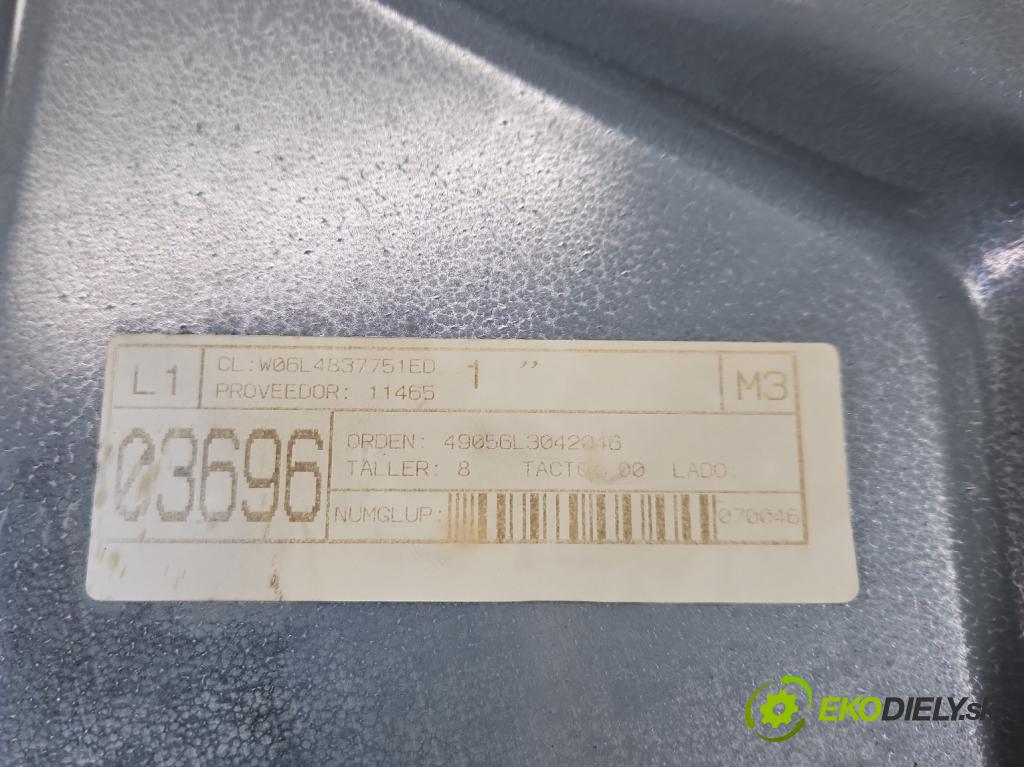 Seat Ibiza III 6L 2002-2008 1.4 16V 75 HP manual 55 kW 1390 cm3 5- mechanizmus okna predné ľavý 6L4837751ED