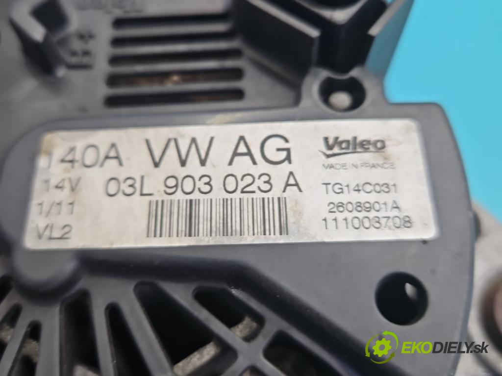 Vw Golf VI 2008-2013 1.6 tdi CAY 105 HP manual 77 kW 1598 cm3 5- Alternator 03L903023A (Alternátor)