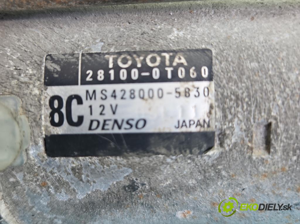 Toyota Verso 2009-2018 1.8 16V 147 HP automatic 108 kW 1798 cm3 5- štartér 28100-0T060 (Štartér)
