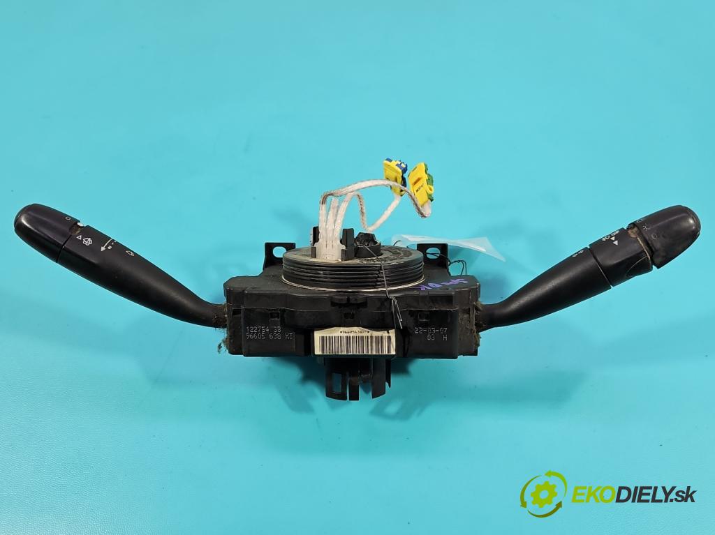 Peugeot Partner I 1996-2008 1.6 hdi 90 HP manual 66.2 kW 1560 cm3 5- prepínač komplex: 96605638XT (Prepínacie páčky pod volantom)