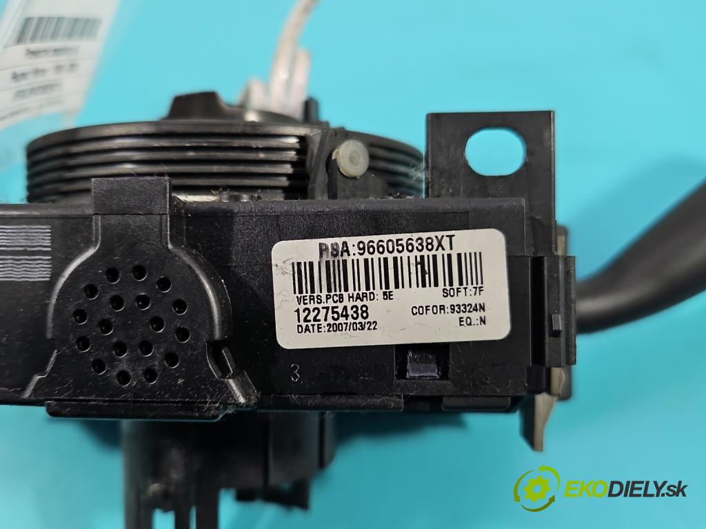 Peugeot Partner I 1996-2008 1.6 hdi 90 HP manual 66.2 kW 1560 cm3 5- prepínač komplex: 96605638XT (Prepínacie páčky pod volantom)