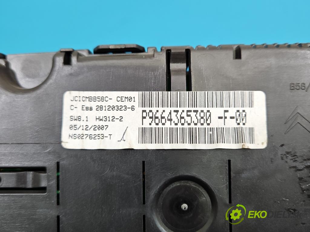 Citroen C4 Grand picasso I 2006-2013 1.8 16V EW7AF 125 HP manual 92 kW 1749 cm3 5- prístrojovka/ budíky P9664365380 (Prístrojová doska)