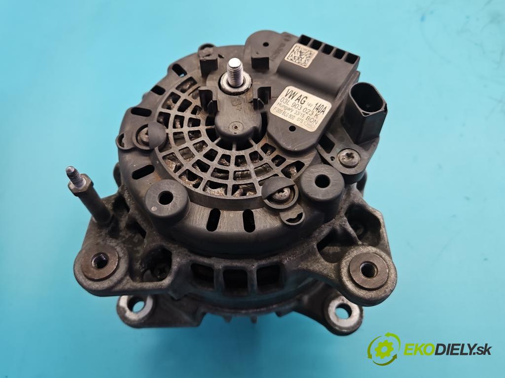 Seat Leon III 2012-2020 2.0 tdi 150 HP manual 110 kW 1968 cm3 5- Alternator 03L903023K (Alternátor)