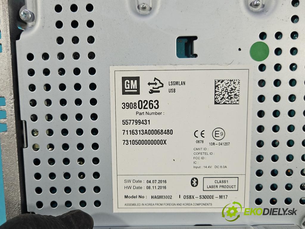 Opel Astra IV 2009-2015 1.4 T 140 HP manual 103 kW 1364 cm3 4- Radio originál 13444592